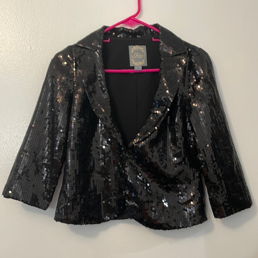F21 black sequins jacket S/P
